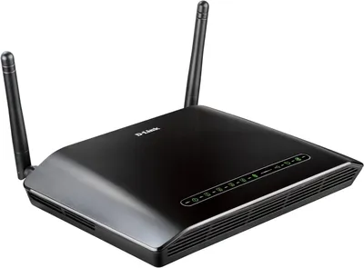 Produktbild von D-Link DSL-2750B/E, Wi-Fi 4 (802.11n), Ethernet/LAN, ADSL, Schwarz