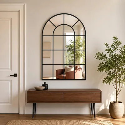 Produktbild von LunaMirror Aster Wandspiegel 120 x 75 cm, Schwarz, Metallrahmen