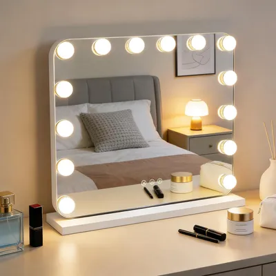 Produktbild von Hollywood Schminkspiegel mit Beleuchtung - 50 x 40 cm LED Tischspiegel