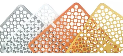 Image de Set de 3 tapis d'évier en plastique - Jaune - 30 x 30 / 30 x 39 cm