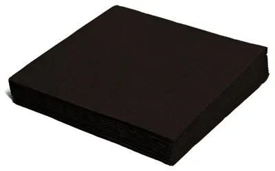 Produktbild von 200x Servietten 33 x 33 cm 1/4 -Falz 1-lagig schwarz
