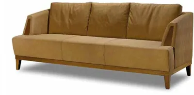 Produktbild von Brauner Dreisitzer Polster Textilcouch 3-Sitzer Edle Wohnzimmer Möbel