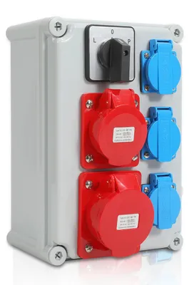 Zdjęcie produktu dla Ikodm – rozdzielacz ścienny, rozdzielacz prądu, rozdzielacz prądu budowlanego   CEE 32 A, 16 A, adapter do rozdzielacza, prąd silny, prąd przemysłowy