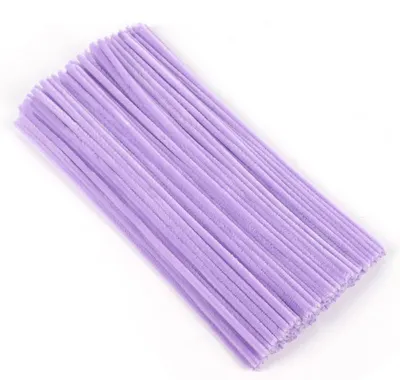 Produktbild von Pfeifenreiniger 100 Stueck, lila Farbe, 30 cm, Chenilledraht, fuer Basteln