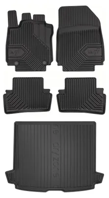Produktbild von Gummi-Fußmatten für Renault Clio IV 2012-2020 (Kombi, oberer Ladeboden) – Schwarz, passgenau – Wielganizator