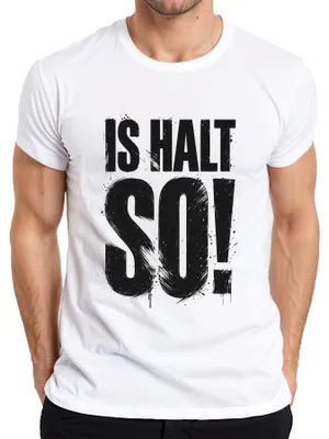 Produktbild von Is halt so! Lustig Spruch Geschenk Statement Sarkasmus Ironie Herren T-Shirt, Weiß, M