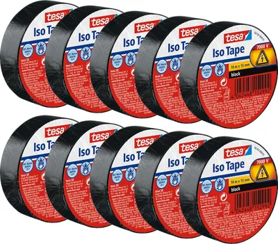 Produktbild von 10 x tesa® Isolierband 10 m : 15 mm - schwarz