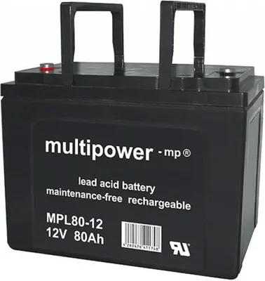 Zdjęcie produktu dla Multipower MPL80-12, akumulator AGM Longlife, 12V, 80Ah – złącze M6