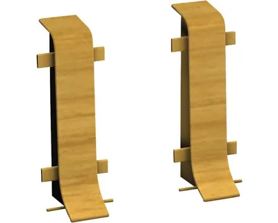 Produktbild von Prinz Verbinder für Klemm-Sockelleiste mit Kabelkanal Eiche hell 50 mm