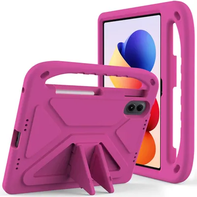 Obrázek produktu pro Ochranné pouzdro pro Xiaomi Redmi Pad 2 Pro / Poco Pad M1 12,1" 2025, lehké dětské pouzdro z EVA s držadlem a stojánkem Růžová