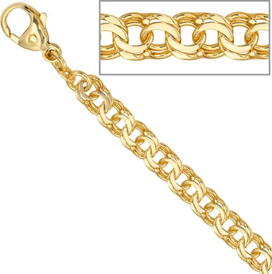 Produktbild von JOBO Garibaldiarmband 585 Gold Gelbgold 19 cm Armband Karabiner