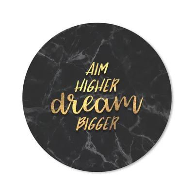 Produktbild von MuchoWow® Mauspad Mousepad Zitate - Traum - Gold - Marmor 20x20 cm - Mousepads - Maus Mat - Pad - Mausunterlage - Schreibtischmatte