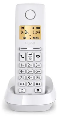Obrázek produktu pro Gigaset PURE 100, Analog/DECT telefon, Bezdrátové sluchátko, Hlasitý odposlech, 50 pol., Identifikace volajícího, Bílá