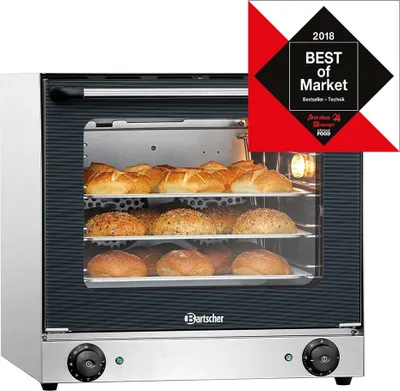 Produktbild von Bartscher A120786, Elektrischer Ofen, 2670 W, 0 - 300 °C, Edelstahl, Drehregler, Eemaillierter Stahl