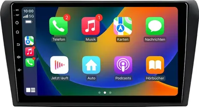 Zdjęcie produktu dla Radio samochodowe Android 9 cali 64 GB do Mazdy 3 2003-2009 CarPlay Android Auto Navi Bluetooth DAB+ kamera cofania