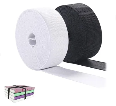 Elastische Bänder 2x10m, 3 cm breit, schwarz/weiß