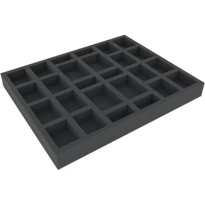 Produktbild von 35 mm Schaumstoffeinlage mit 26 Fächern für Miniaturen