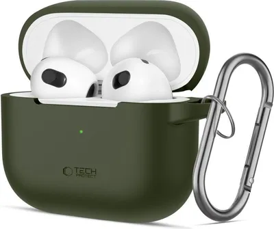 Immagine prodotto di Tech-Protect Gancio in silicone Apple Airpods 3 Verde oliva