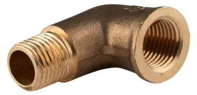 Produktbild von Messing Gewinde-Fitting 90° Winkel 1/4'IG - 1/4'AG (DN 8) - schwere Ausführung
