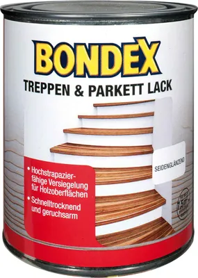 Produktbild von Bondex Treppen & Parkett Lack Seidenglänzend 0,75 l - 352557