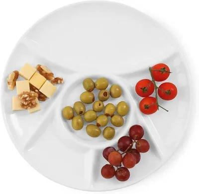 Productafbeelding van Fonduebord Porselein 28 cm Met 6 Segmenten