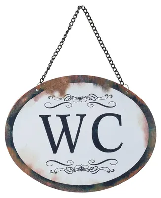 Produktbild von Clayre & Eef Textschild 17x13 cm Weiß Eisen