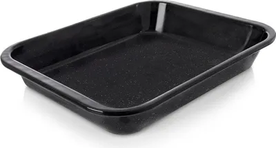 Immagine prodotto di Orion | Teglia da forno - Acciaio smaltato - Nero - 31x25 cm - Lavabile in lavastoviglie - Teglia per torte - Rivestimento antiaderente