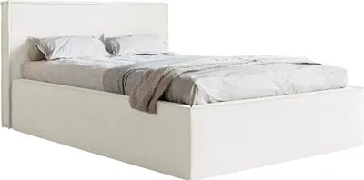Image de Selsey LUCERA - Lit Tapissé avec Housse Chenille et Espace de Rangement, Crème, 140x200 cm