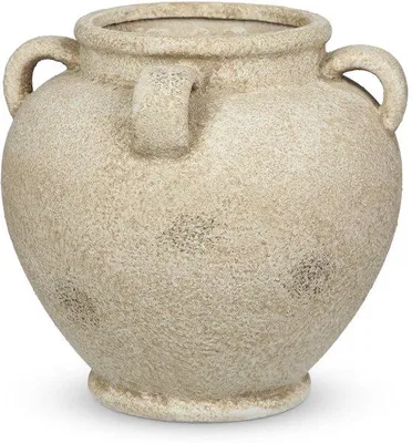 Produktbild von Handgefertigte Terrakottavase, Vintage-Atelierstück, Dekorationsobjekt für Wohnbereich und Arbeitszimmer, 20 cm Höhe