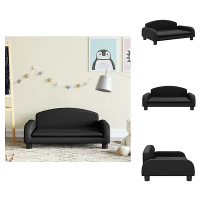Obrázok produktu pre vidaXL Detská pohovka čierna 70x45x30 cm Imitácia kože - Detský nábytok