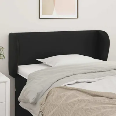 Produktbild von vidaXL Kopfteil mit Ohren Schwarz 103x23x78/88 cm Kunstleder - Kopfteil - Kopfteile - Bett-Kopfteil - Bettkopfteil