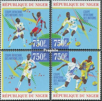 Produktbild von Briefmarken Niger 2013 Mi 2232-2235 (kompl. Ausg.) postfrisch Fußball - Afrikanischer Nationen-Pokal 2014