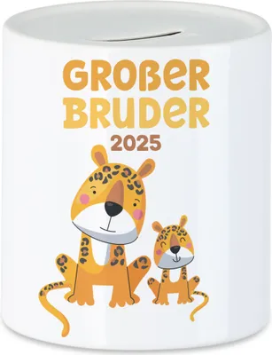 Produktbild von Großer Bruder 2025 Spardose Löwen Liebe Bro Love Bruderliebe Family Geborgenheit Zusammenhalt Retter