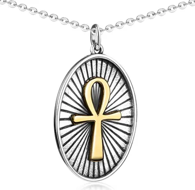 Produktbild von MATERIA by Matthias Wagner Ankh Anhänger Ägyptisches Kreuz 925 Sterling Silber vergoldet KA-293