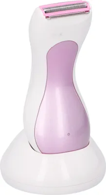 Obrázok produktu pre Dunlop Ladyshave - Dámsky holiaci strojček - Nabíjací - Bezdrôtový - LED displej - Biely/ružový 13,5 x 6 x 4 cm