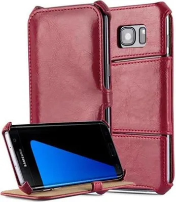 Produktbild von Cadorabo Schutzhülle für Samsung Galaxy S7 EDGE Hülle in Rot Handyhülle Etui Case Cover Tasche