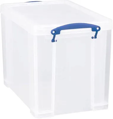 Produktbild von Famanu Stapelbare Aufbewahrungsbox 19 Liter mit Klickdeckel und Clipverschlussgriffen - Transparent