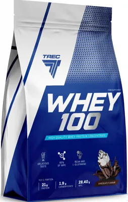 Produktbild von Trec Nutrition Whey 100 (900g) Chocolate - Eiweiße - Molkenprotein-Konzentrat
