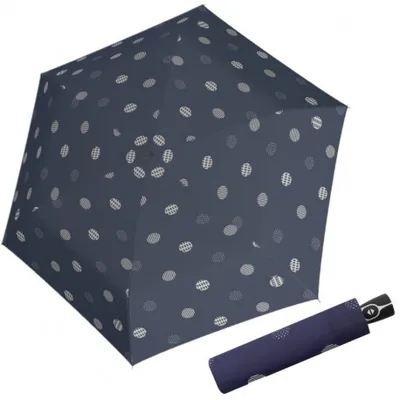 Obrázek produktu pro Doppler Fiber Magic Timeless Blue Dots – dámský plně automatický deštník