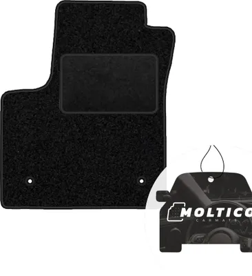 Produktbild von moto-MOLTICO Fahrer Fußmatte Auto Velours Fahrerseite Autoteppiche Schwarz Fahrermatte 1-teilig passend für Opel Meriva B 2010-2017