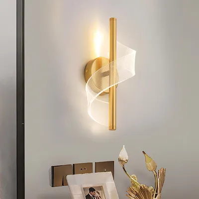 Produktbild von Wandlampe LED Acryl, Warmweiß Licht, Nachtlicht, Schlafzimmer Wohnzimmer Treppen Flur Beleuchtung