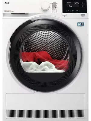 Obrázok produktu pre AEG TR819P4E, Voľne stojaci, Predné plnenie, Tepelné čerpadlo, Biela, Tlačidlá, Otočné, Pravý