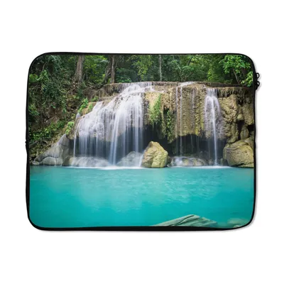Produktbild von MuchoWow® Laptop Hülle 15 Zoll Wasser - Wasserfall - Bäume Laptoptasche - Laptoptasche - Sleeve - Rundum-Schutz