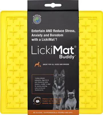 Produktbild von LickiMat Classic Buddy yellow, Maße: 20 x 20 cm