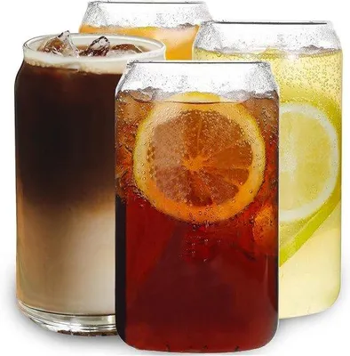 Productafbeelding van Famanu longdrinkglazen, 500 ml - Set van 4 brede glazen