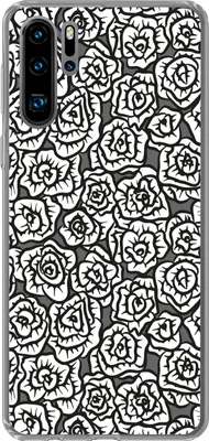 Produktbild von MuchoWow® Handyhülle Schutzhülle Hülle für Telefoonhoesje Huawei P30 Pro Mädchen - Rosen - Schnittmuster - Mädchen - Kinder - Baby Silikon Softcase Handy Hülle - Schutzdeckel