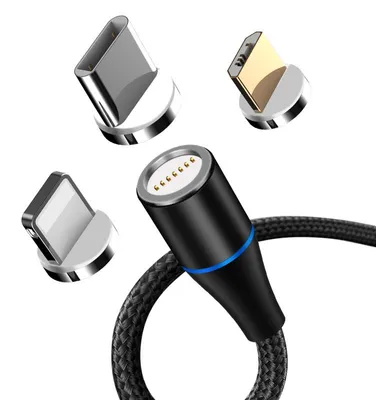 Zdjęcie produktu dla Kabel Maxlife MXUC-03 magnetyczny 1,0 m 3A USB/Lightning/USB-C/microUSB