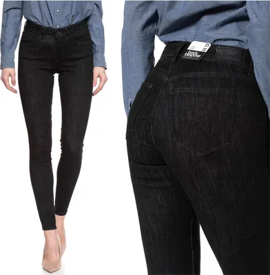 Produktbild von WRANGLER, Damen Jeanshose, Skinny fit, SKINNY, W27 L32, Schwarz, Jeans, baggyjeans, buggy