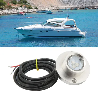 Immagine prodotto di Luce LED subacquea marina DC 12V 24V in acciaio inossidabile universale per illuminazione di barche, yacht e rive Blu