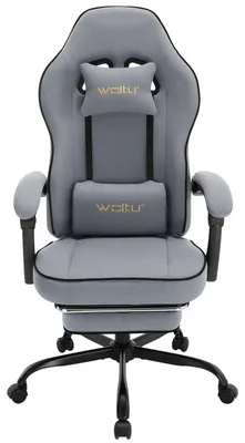 Image de Siège de jeu avec repose-pieds, chaise de bureau, ergonomique, réglable, capacité de charge de 150 kg